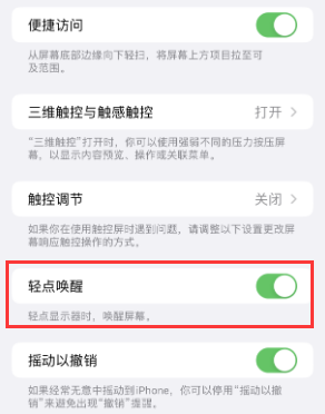 杭锦苹果授权维修站分享iPhone轻点无法唤醒怎么办 