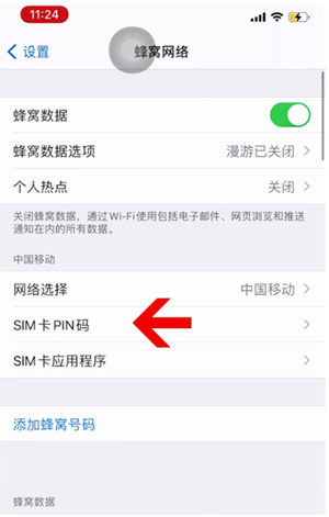 杭锦苹果14维修网分享如何给iPhone14的SIM卡设置密码 