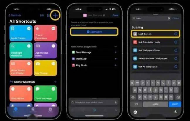 杭锦苹果14锁屏维修店分享iPhone14升级iOS16.4后如何创建锁屏快捷方式 